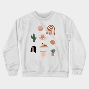 Boho rainbow Sticker pack Crewneck Sweatshirt